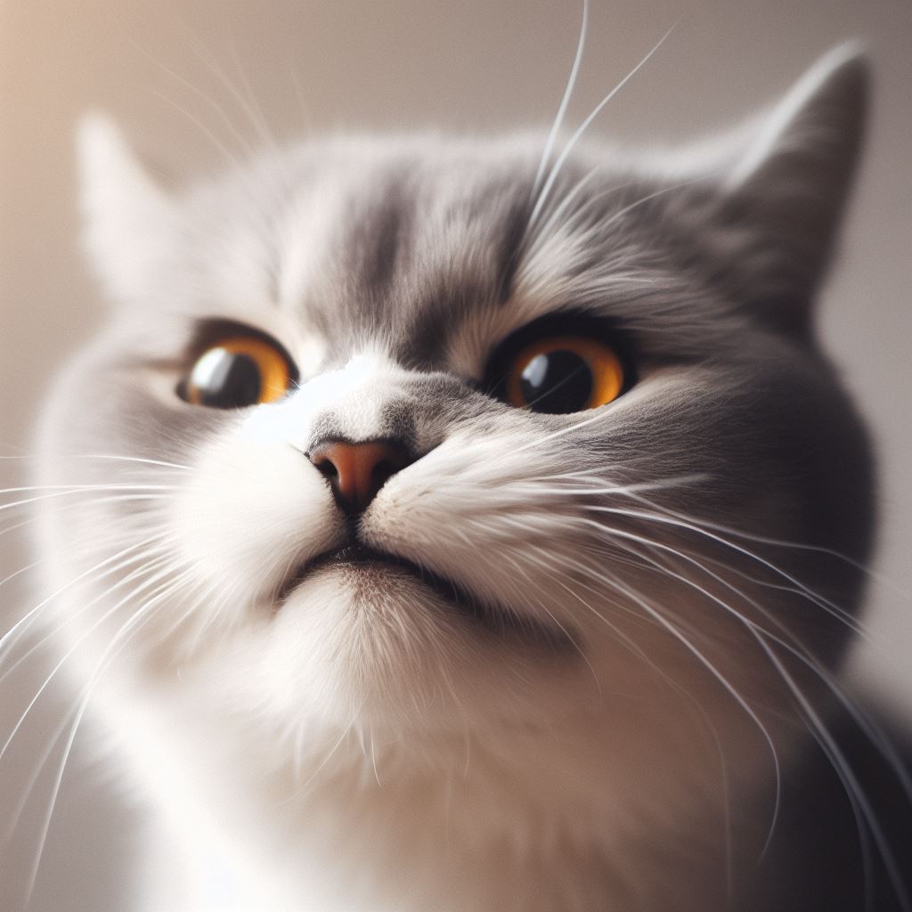 Gato fazendo careta