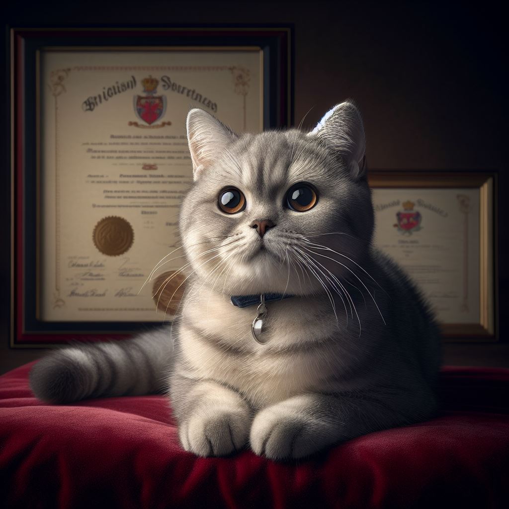 Gato de raça com pedigree