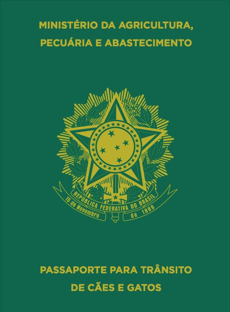 Passaporte para trânsito de cães e gatos
